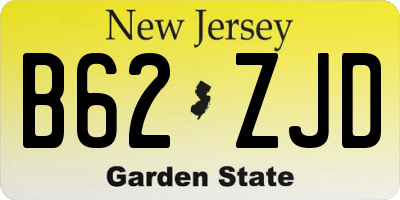NJ license plate B62ZJD