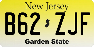 NJ license plate B62ZJF