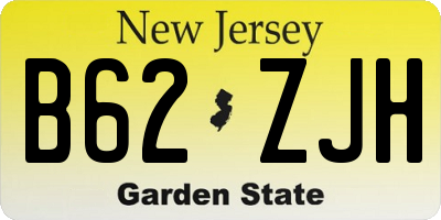 NJ license plate B62ZJH