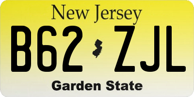 NJ license plate B62ZJL