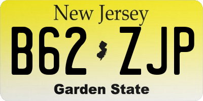 NJ license plate B62ZJP