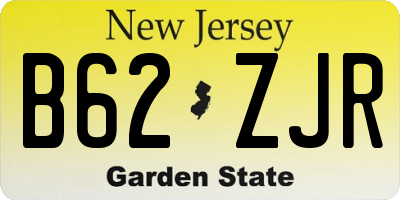 NJ license plate B62ZJR