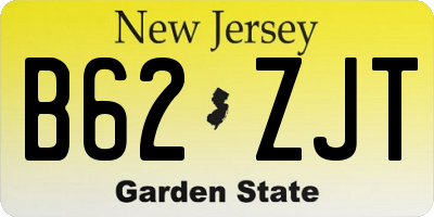 NJ license plate B62ZJT