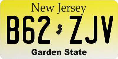 NJ license plate B62ZJV