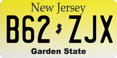 NJ license plate B62ZJX