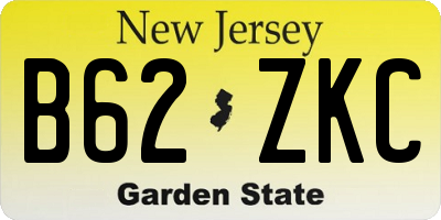 NJ license plate B62ZKC