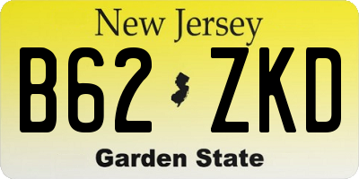 NJ license plate B62ZKD