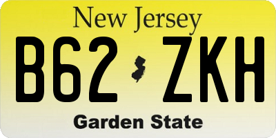 NJ license plate B62ZKH