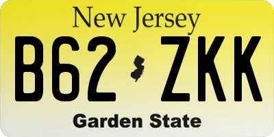 NJ license plate B62ZKK
