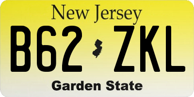 NJ license plate B62ZKL