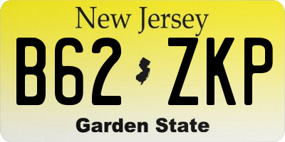 NJ license plate B62ZKP
