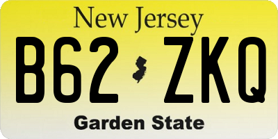 NJ license plate B62ZKQ