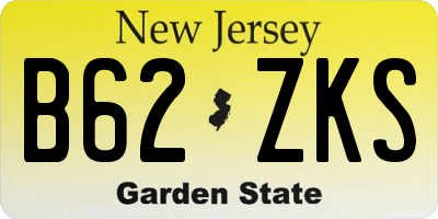 NJ license plate B62ZKS