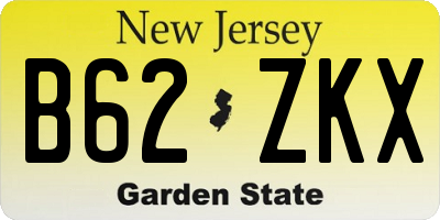 NJ license plate B62ZKX