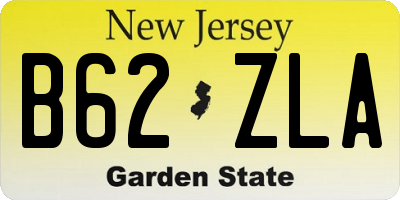 NJ license plate B62ZLA