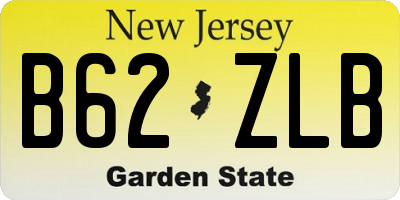 NJ license plate B62ZLB