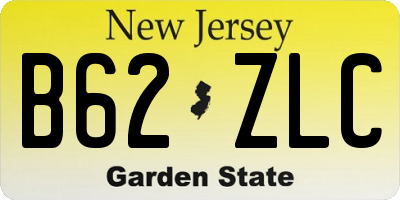 NJ license plate B62ZLC