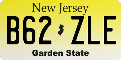 NJ license plate B62ZLE