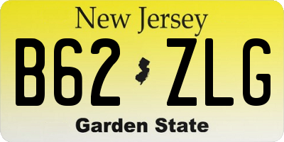 NJ license plate B62ZLG