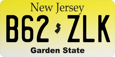 NJ license plate B62ZLK
