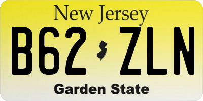 NJ license plate B62ZLN