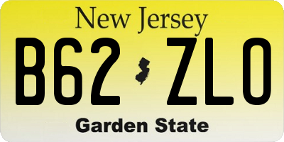 NJ license plate B62ZLO