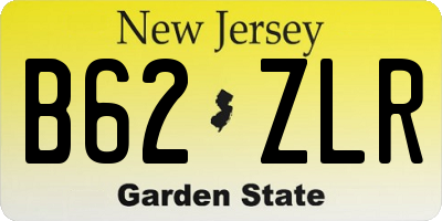 NJ license plate B62ZLR