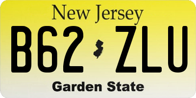 NJ license plate B62ZLU