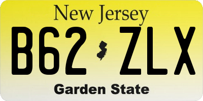 NJ license plate B62ZLX