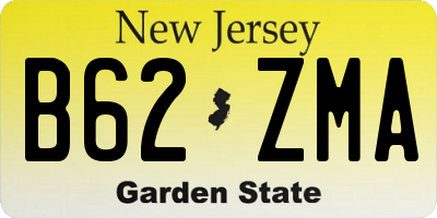 NJ license plate B62ZMA