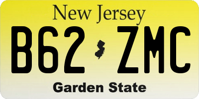 NJ license plate B62ZMC
