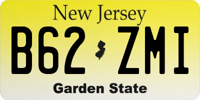 NJ license plate B62ZMI