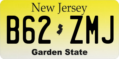 NJ license plate B62ZMJ