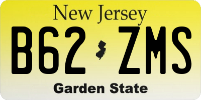 NJ license plate B62ZMS