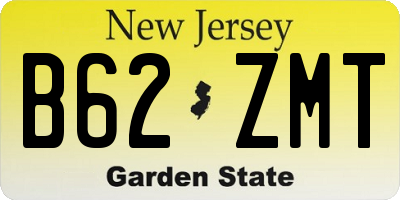 NJ license plate B62ZMT
