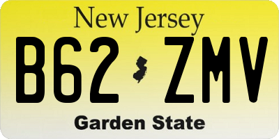 NJ license plate B62ZMV