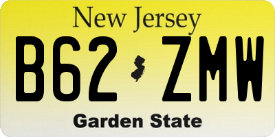 NJ license plate B62ZMW