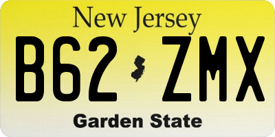 NJ license plate B62ZMX