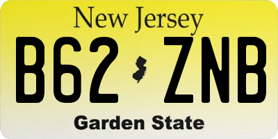 NJ license plate B62ZNB