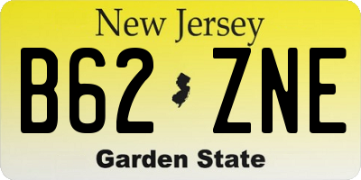 NJ license plate B62ZNE
