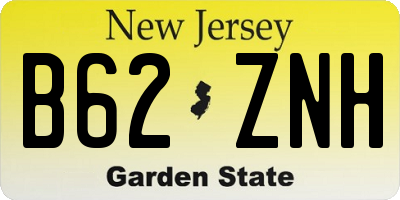 NJ license plate B62ZNH