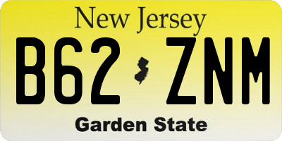 NJ license plate B62ZNM