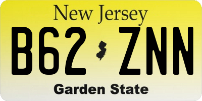 NJ license plate B62ZNN