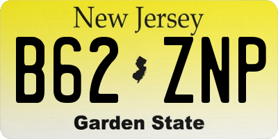 NJ license plate B62ZNP