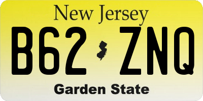 NJ license plate B62ZNQ