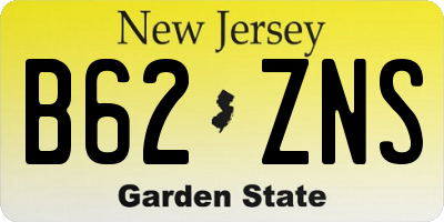 NJ license plate B62ZNS