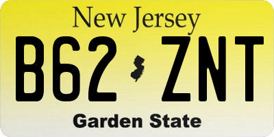NJ license plate B62ZNT
