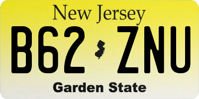 NJ license plate B62ZNU