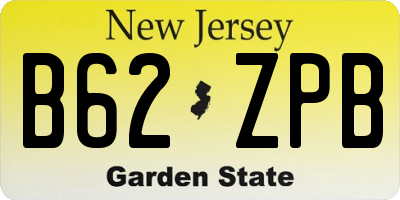 NJ license plate B62ZPB