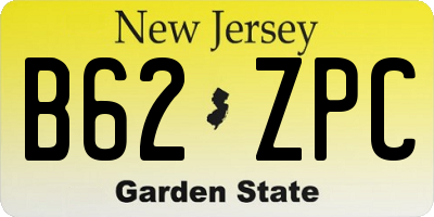 NJ license plate B62ZPC